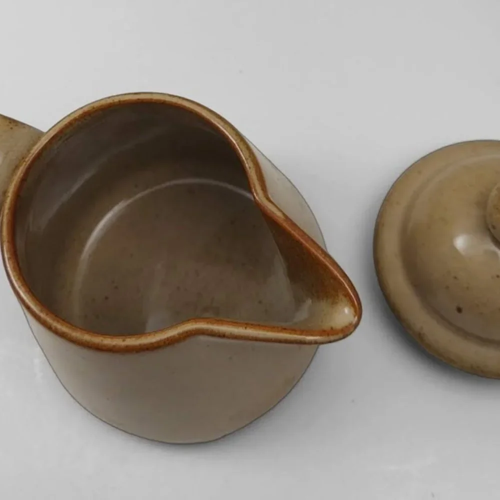 Vintage Dansk Speckled Tan Spice Creamer with Lid - Picture 5 of 6